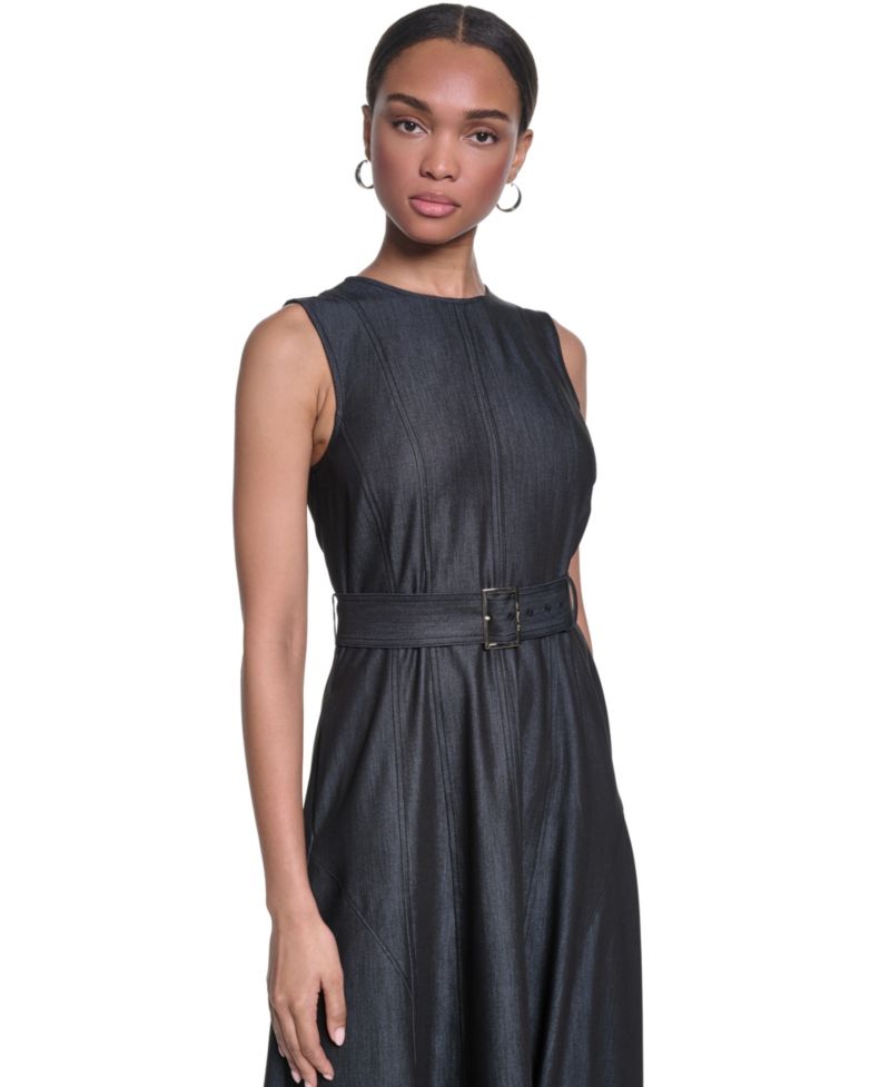 Women's Denim Midi Dress