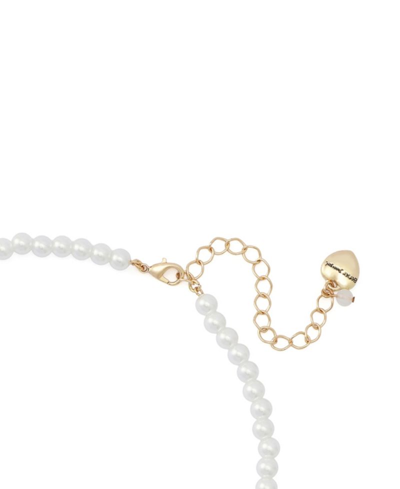 Faux Stone Golf Bib Mother of Pearl Necklace
