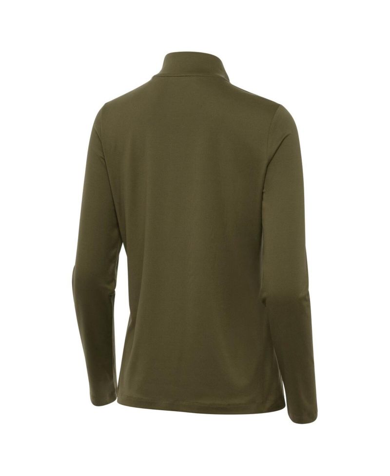 Women's Olive Ohio State Buckeyes Reprocess Quarter-Zip Top