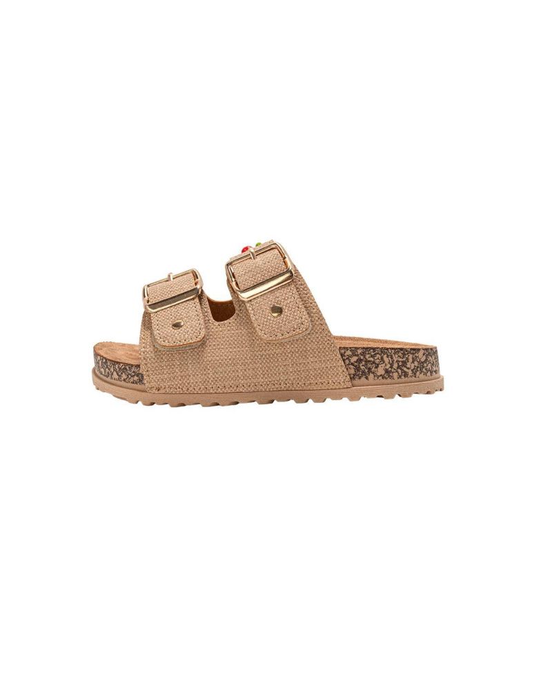 Girls Sandals - Comfortable, Easy Slide-On with Cherry Charm Detail