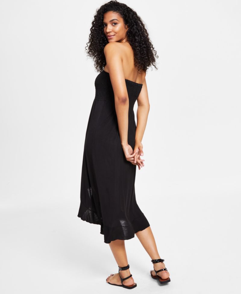 Women's Strapless High-Low Dress Cover-Up