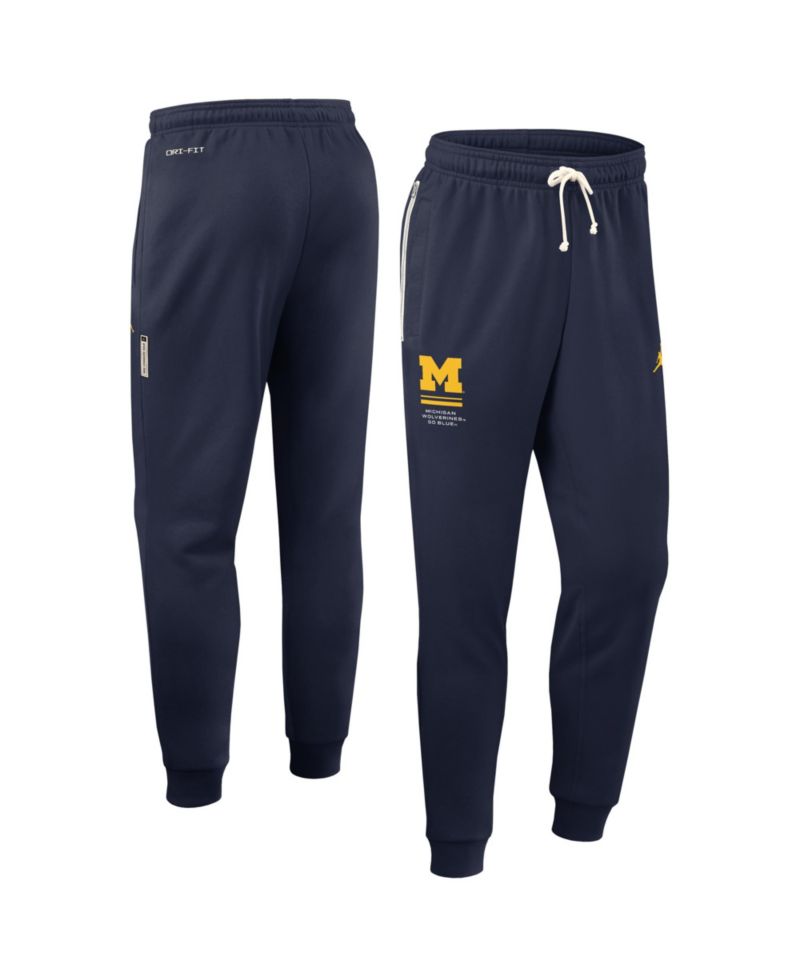 Men's Navy Michigan Wolverines 2026 Sideline Standard Issue Dri-FIT Taper Pants