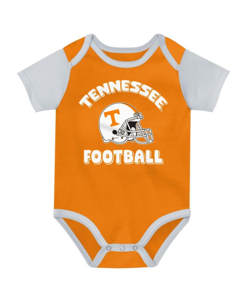 Baby Boys and Girls Orange Tennessee Volunteers Star Player Three-Piece Bodysuit Set