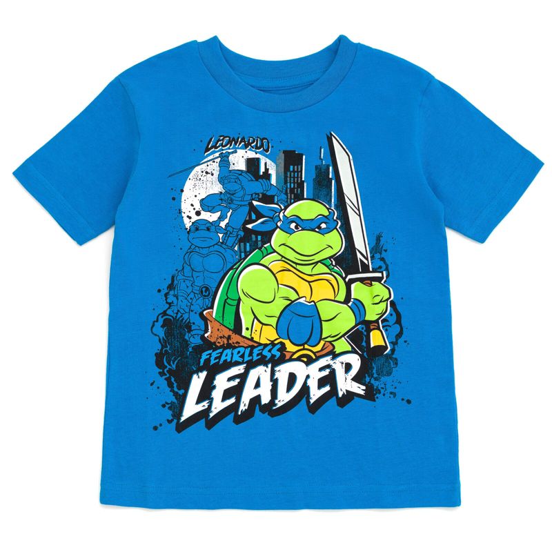 Boys Leonardo Michelangelo Raphael Donatello 4 Pack T-Shirts