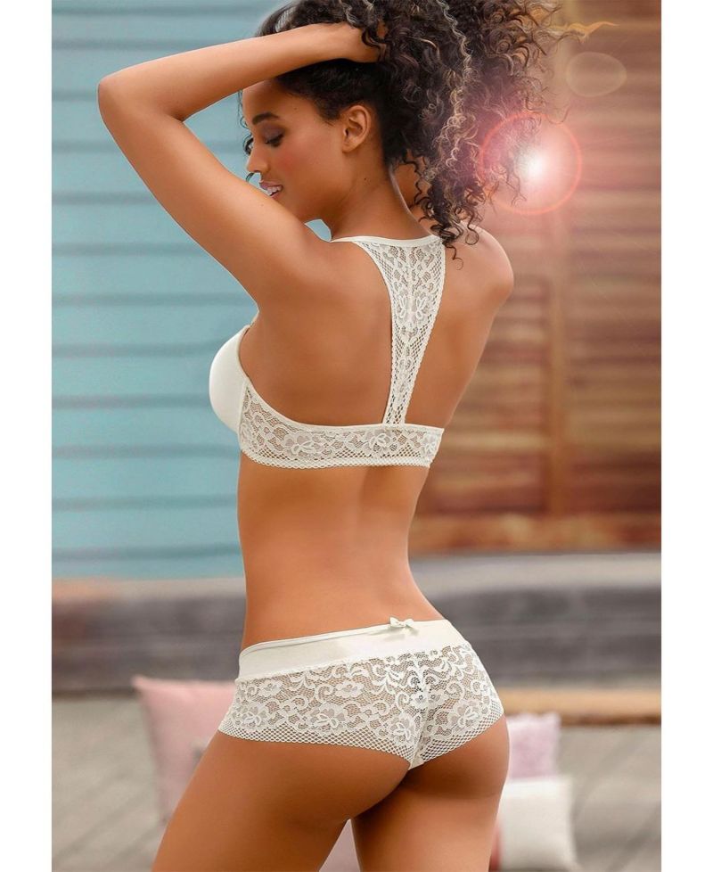 Women's Lace Back Underwire Everyday Comfort T-Shirt Bra