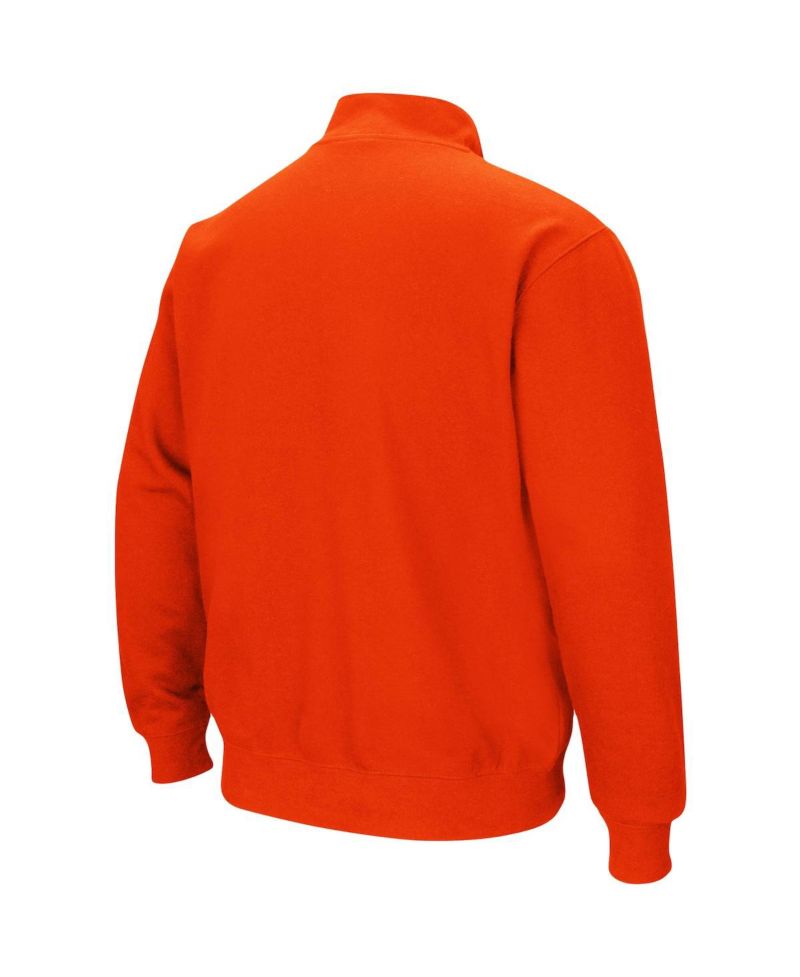 Men's Orange Clemson Tigers Big and Tall Tortugas Quarter-Zip Jacket