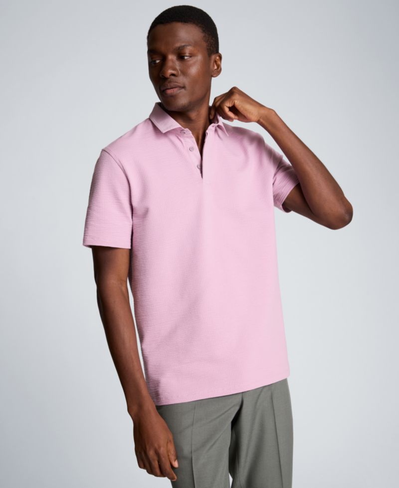 Men's Cotton-Blend Short-Sleeve Polo Shirt