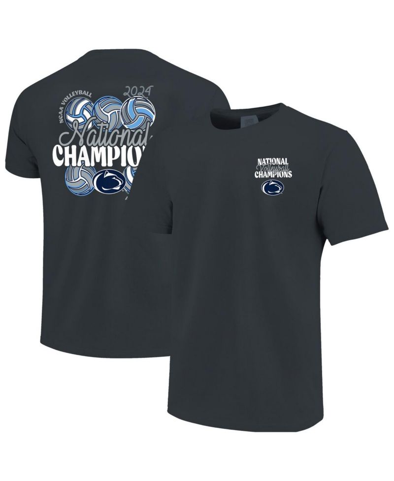 Men's Denim Penn State Nittany Lions 2024 NCAA Women's Volleyball National Champions Stacked Comfort Colors T-Shirt