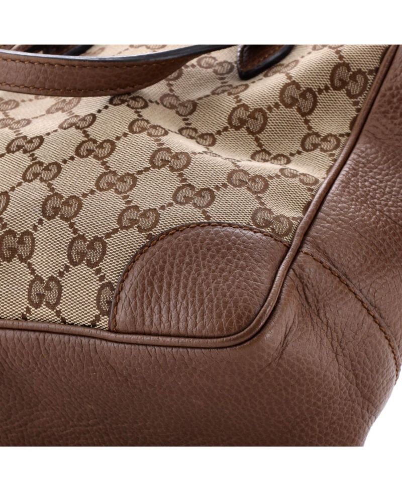 Small Bree Convertible Tote GG Canvas with Leather