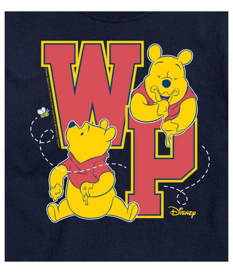 Hybrid Apparel Winnie the Pooh Collegiate Letters Men's Short Sleeve Tee