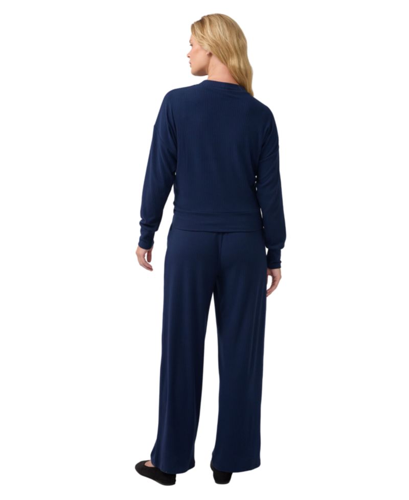 Maternity High-Rise Wide-Leg Pull-On Pants