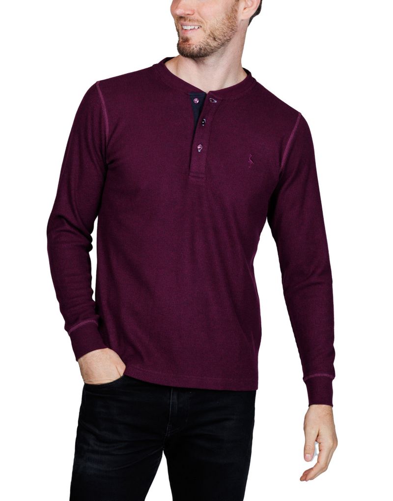 Men's Cozy Knit Henley T-Shirts