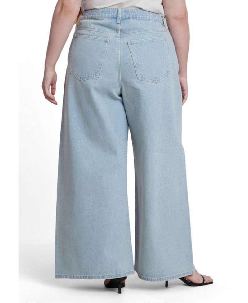 Women's Plus Size Embellished Rhinestone Jeans