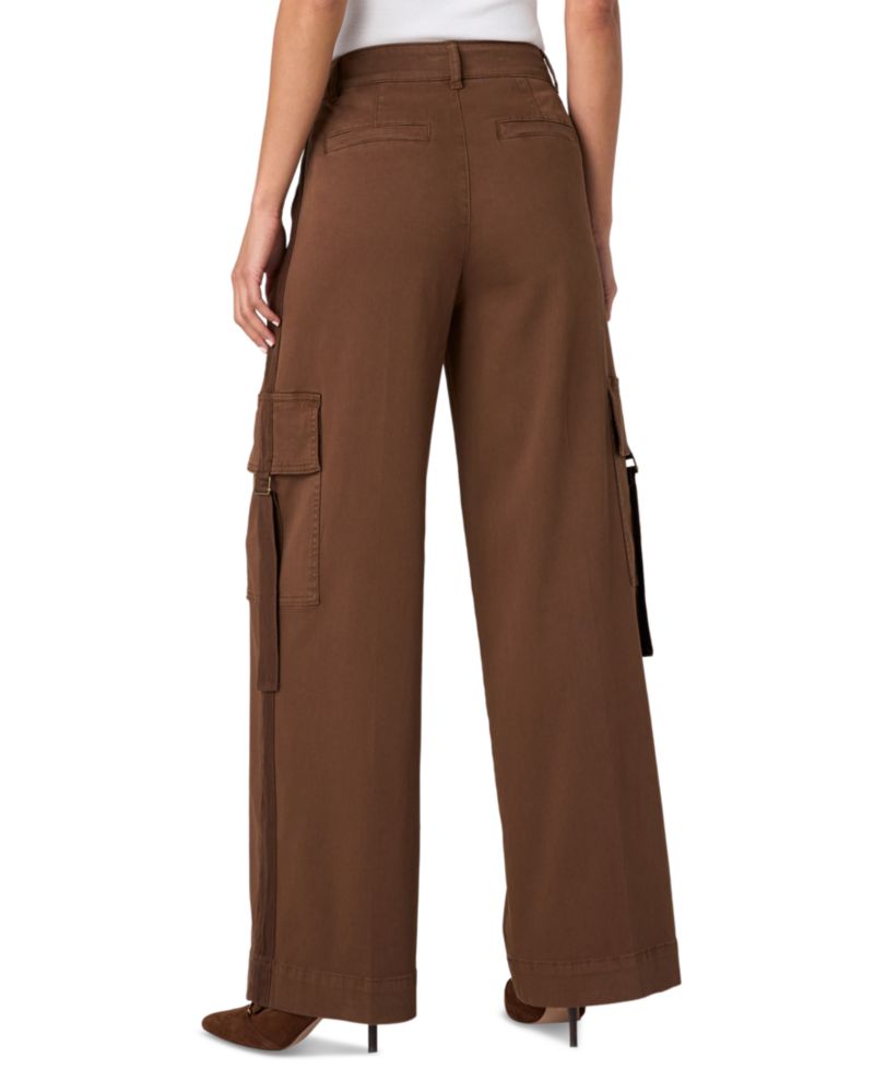 Women's Mid-Rise Cargo Wide-Leg Pants