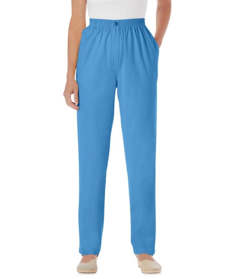 Women's Within Tall Straight-Leg All-Cotton Denim Pull-On 7-Day Elastic-Waist Jeans