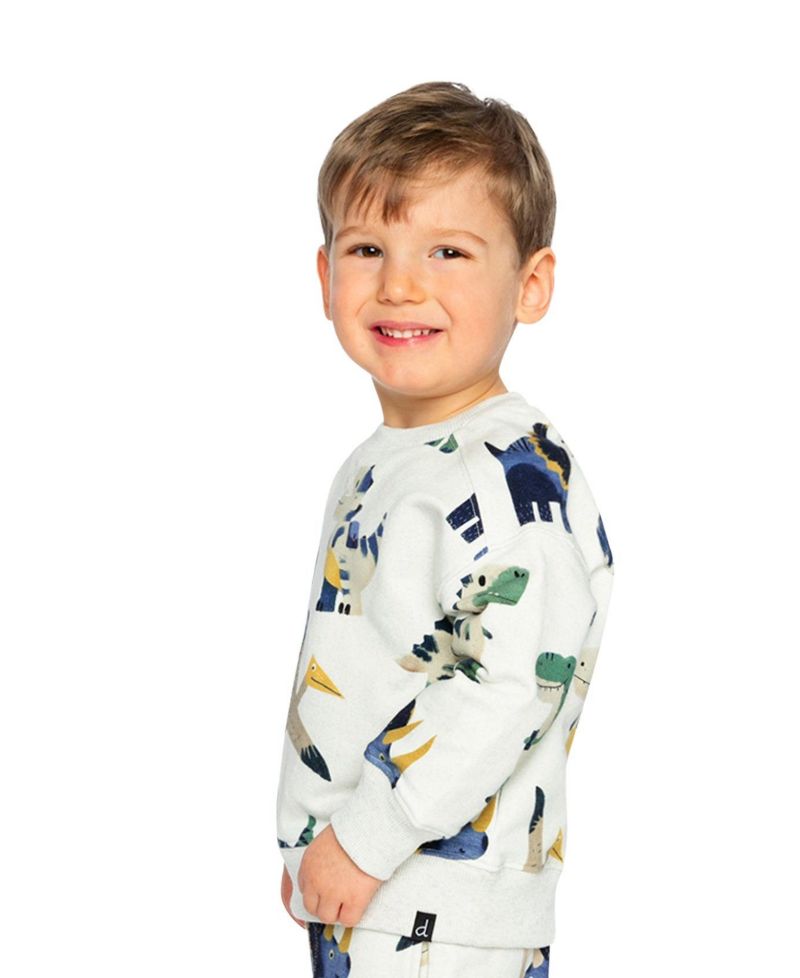 Little Boys (6-8) Fleece Sweatshirt Dinosaur Print