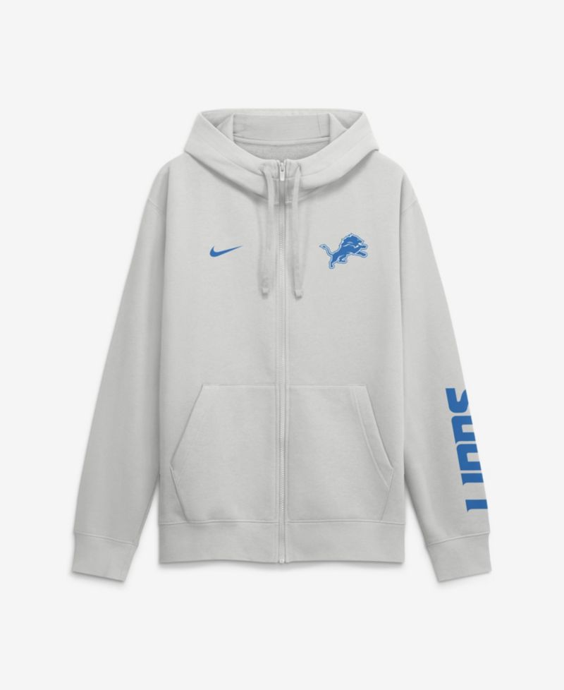 Men's Detroit Lions Cool Down Club Full-Zip Midweight Hoodie