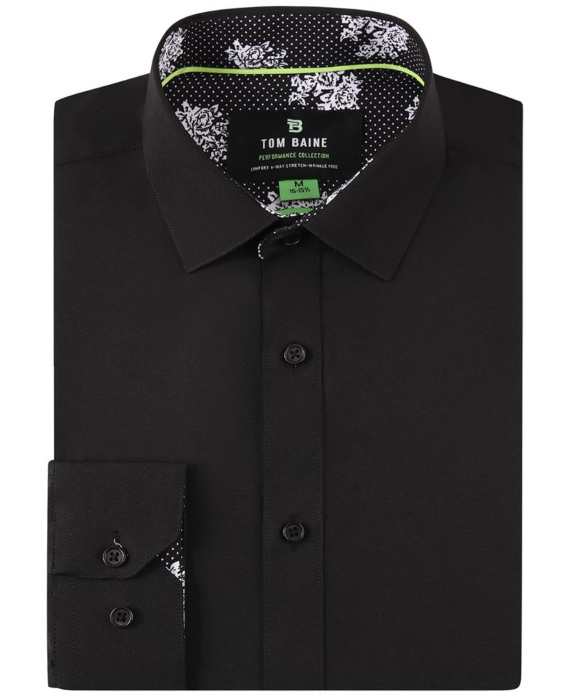Men's Slim Fit Performance Solid Button Down Shirt