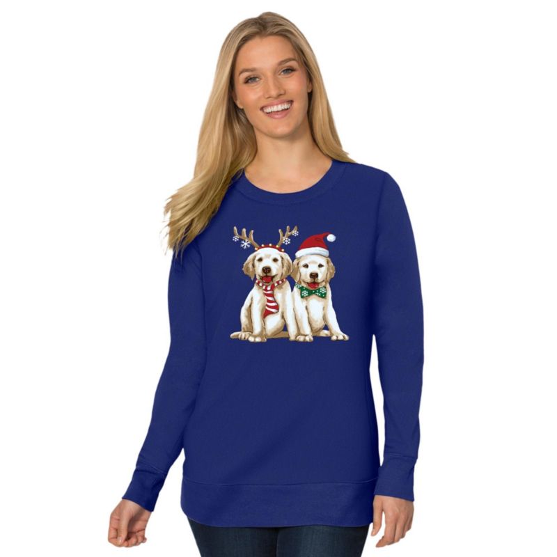 Plus Size Fleece Holiday Sweatshirt