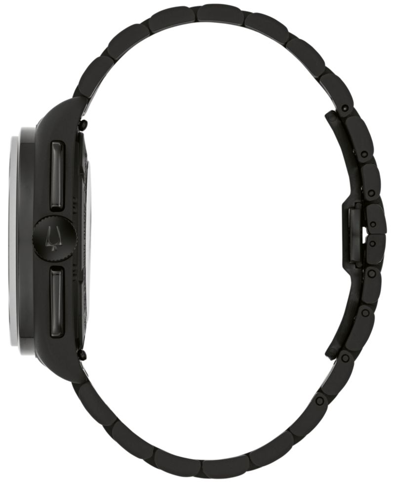 Men's Limited Edition Lunar Pilot "Black Hole" Black Stainless Steel Bracelet Watch 41.2mm