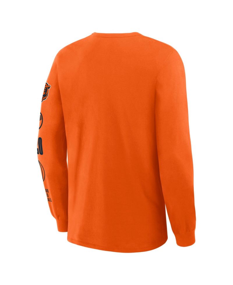 Men's Chicago Bears Checkdown Pass Classic-Fit Long-Sleeve T-Shirt