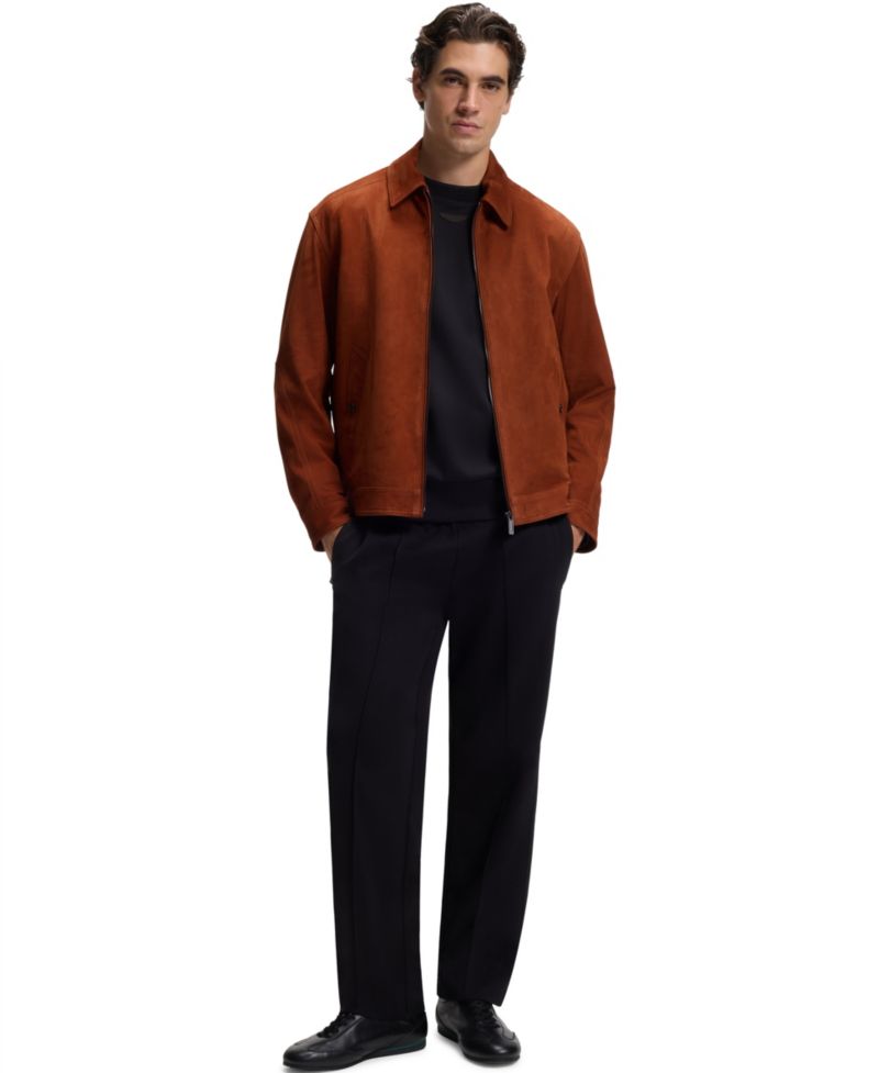 x Aston Martin Men's Suede Regular-Fit Jacket