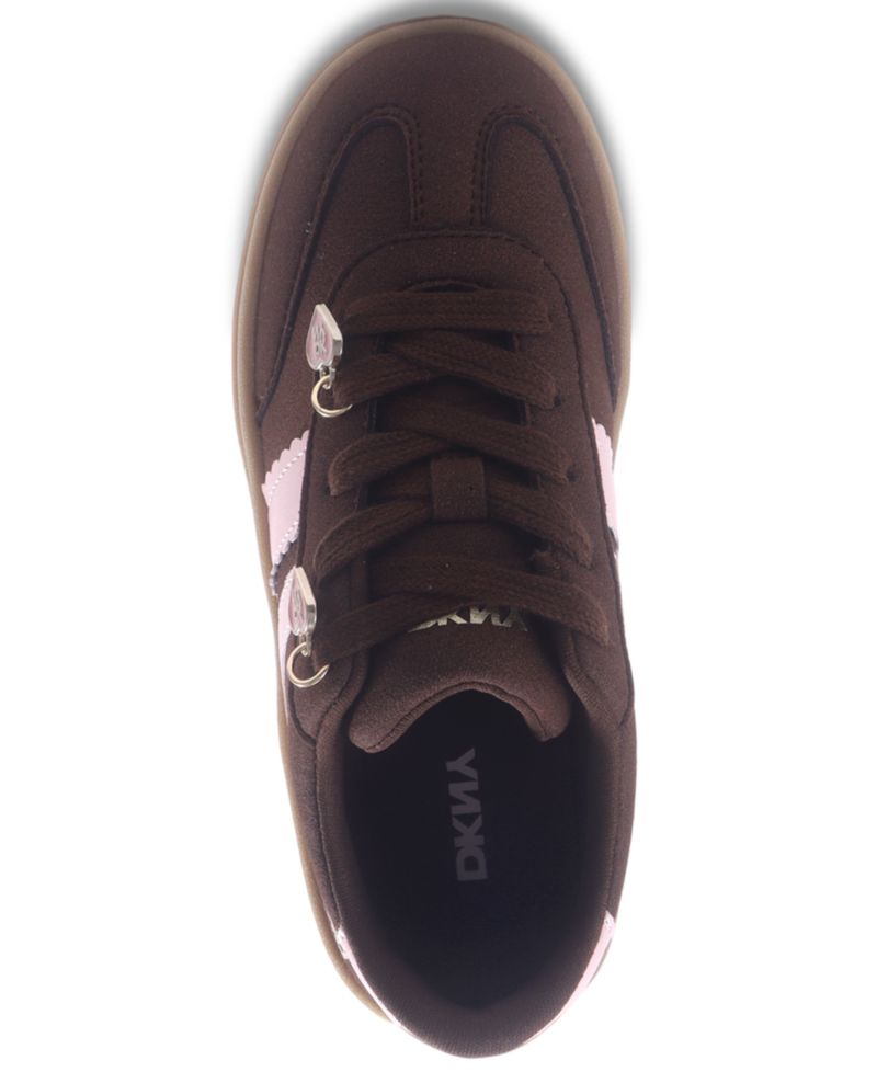 Girls' Tri Geselle Platform Heart Charm Lace-Up Sneakers
