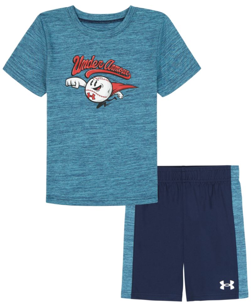 Boys' 2T-7 Crewneck T-Shirt and Shorts, 2-Piece Set