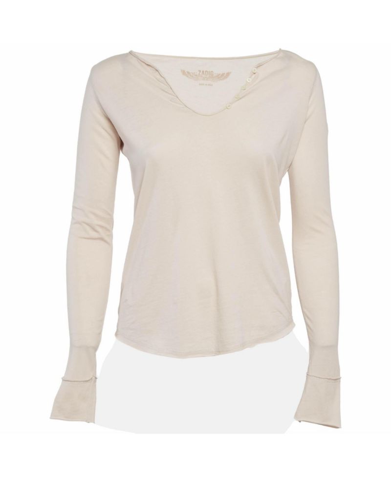 Women's Cotton Knit Long Sleeves Top