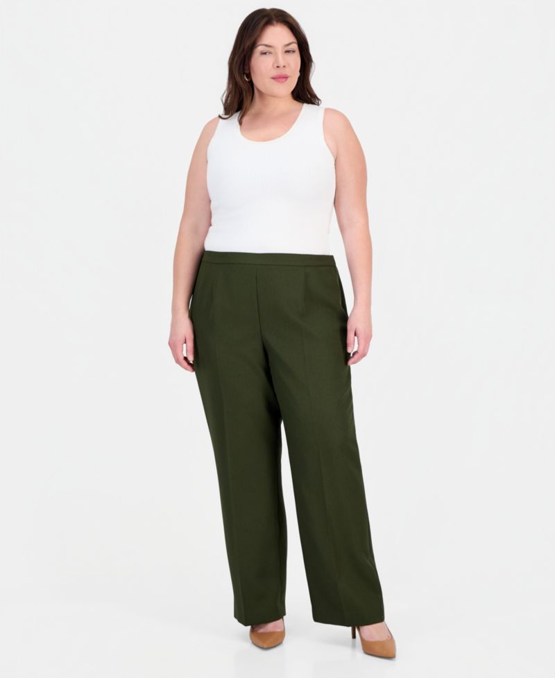 Plus Size Two-Button Shawl Collar Blazer & Pant Suit