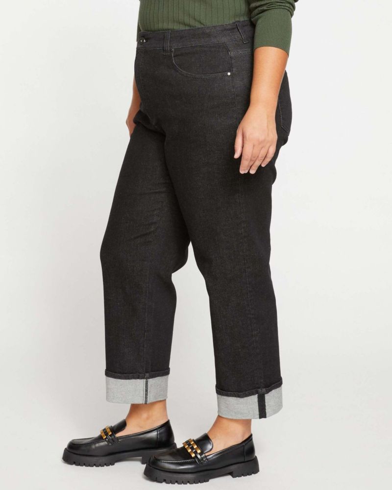 Women's Stevie High-Rise Cuffed Straight-Leg Jeans