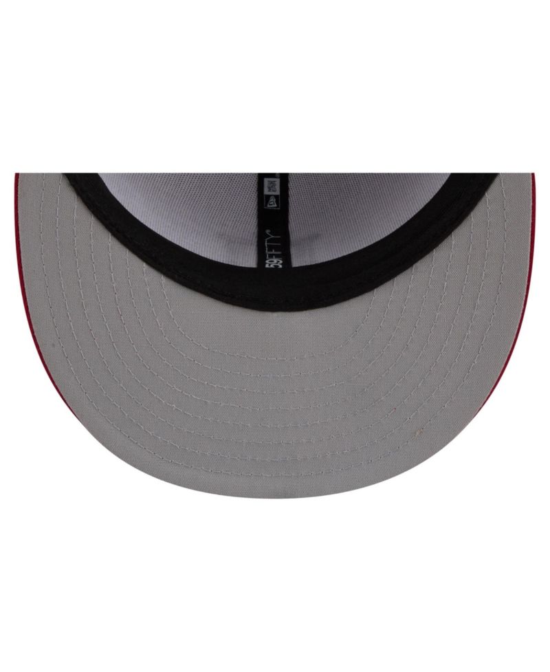 Men's White/Crimson Indiana Hoosiers On-Field Baseball Fitted Hat