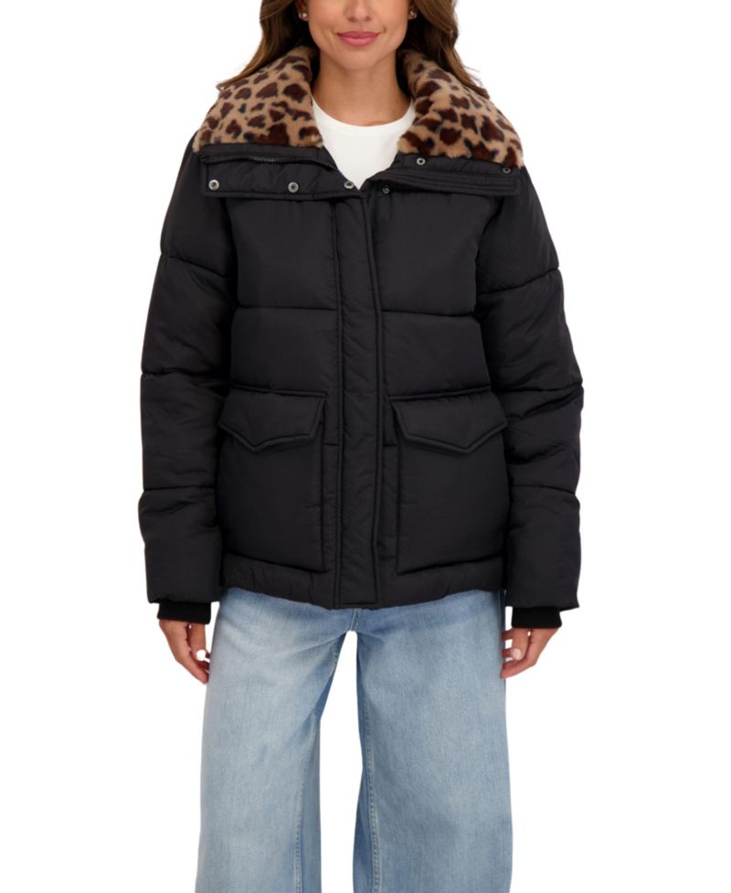 Women's Faux Fur Collar Puffer Jacket