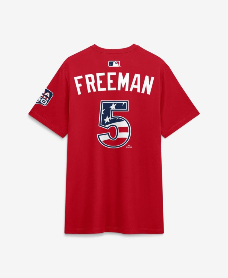 Men's 2026 All-Star Game National League Freddie Freeman Red Name & Number T-Shirt
