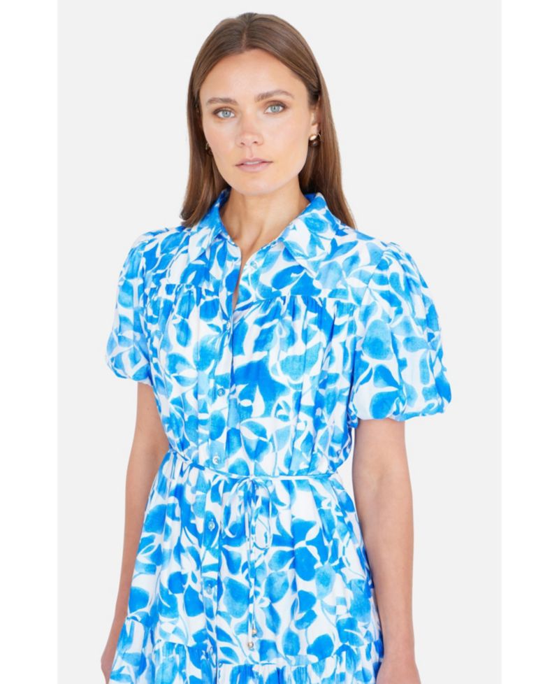 Women's Floral Print Relaxed Shirt Dress