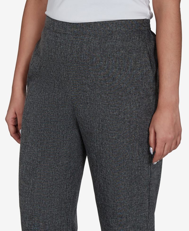 Petite Pull-On Straight Leg Mid-Rise Pants