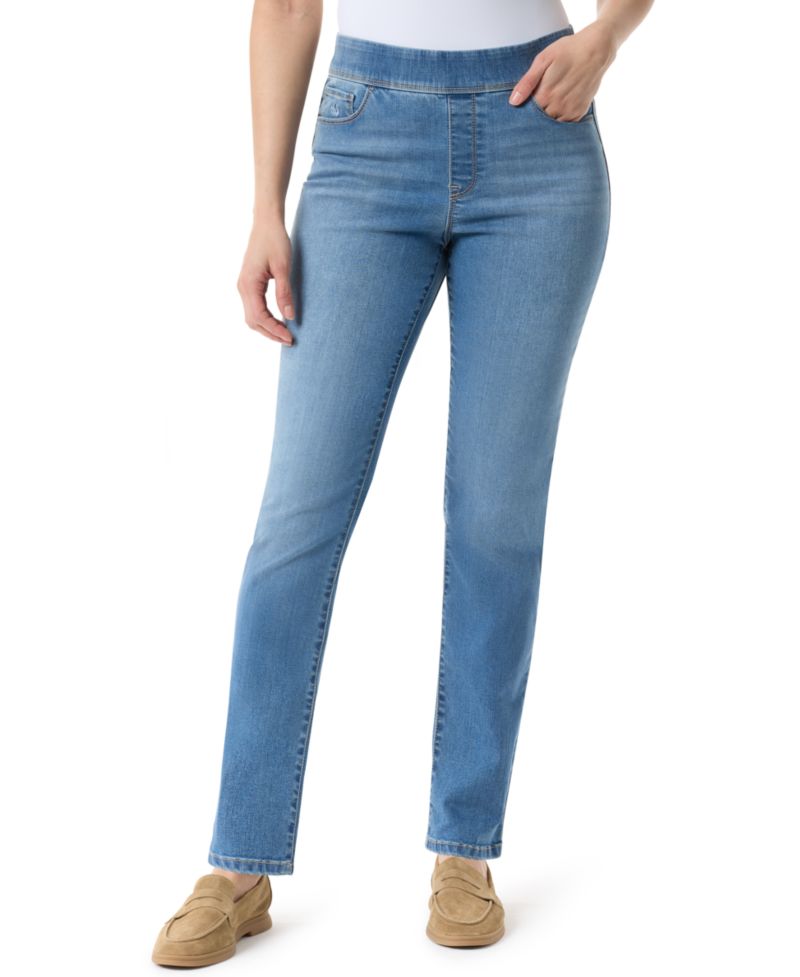 Women's Amanda High-Rise Straight Pull-On Jeans