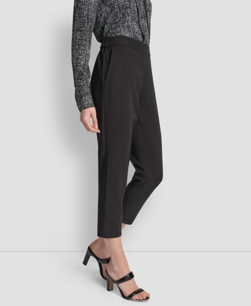 Petite Mid-Rise Pull-On Cropped Pants