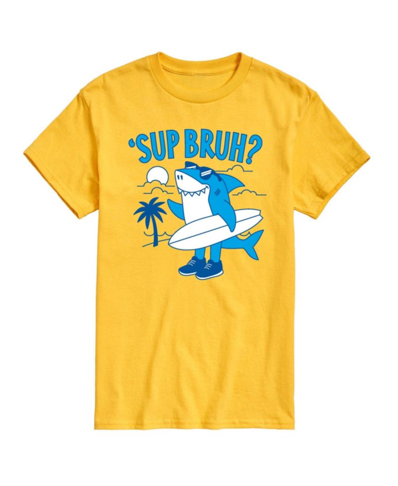 Men's Instant Message Sup Bruh Shark Graphic T-Shirt
