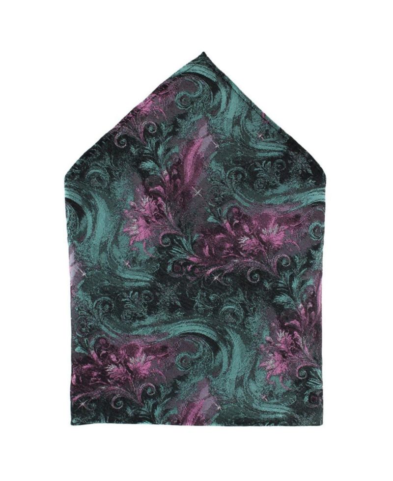Big & Tall Arcane Storm Silk Tie and Pocket Square Bundle