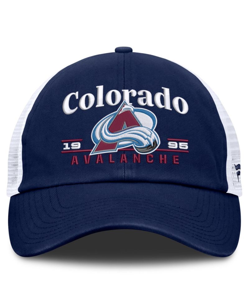 Men's Navy Colorado Avalanche Fundamental Underline Trucker Adjustable Hat