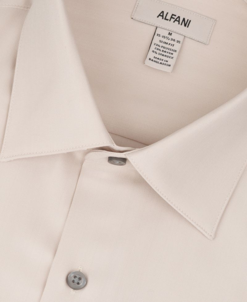 Men's Herringbone Long-Sleeve Dress Shirt