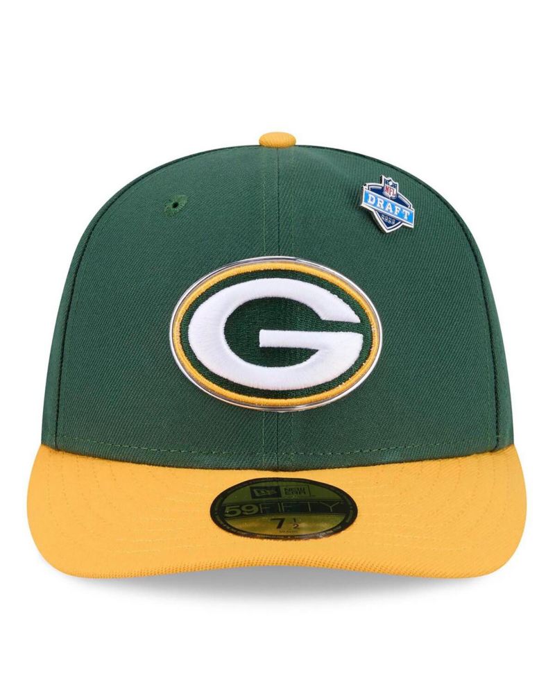Men's Green/Gold Green Bay Packers 2026 NFL Draft Pre-Curved 59FIFTY Fitted Hat