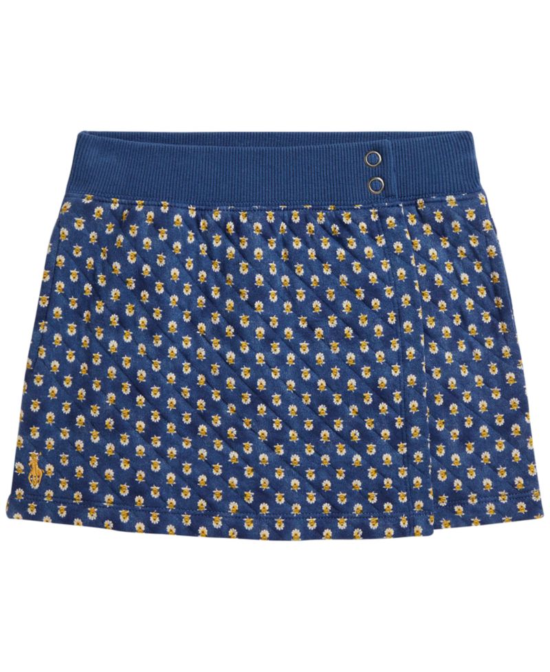 Girls' 2T-6X Floral Quilted Wrap Skirt