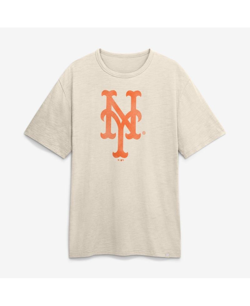 Men's Cream New York Mets Stadium Slub T-Shirt