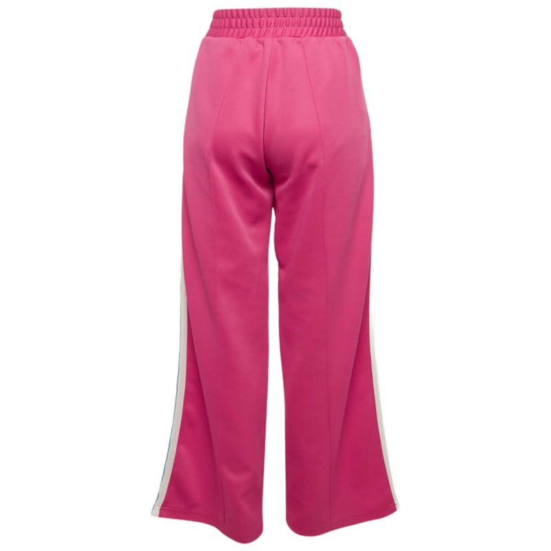 Women's Pink Cotton Jersey Side Striped Track Pants