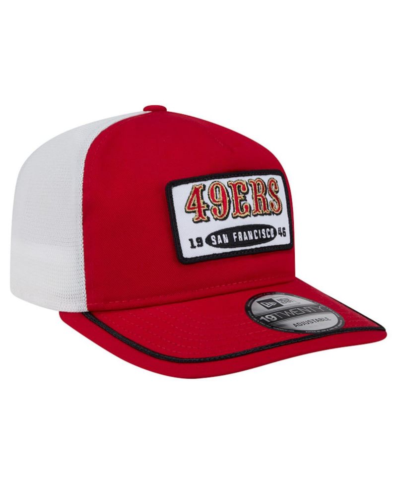 Men's Scarlet/White San Francisco 49ers Patch 19TWENTY Adjustable Hat