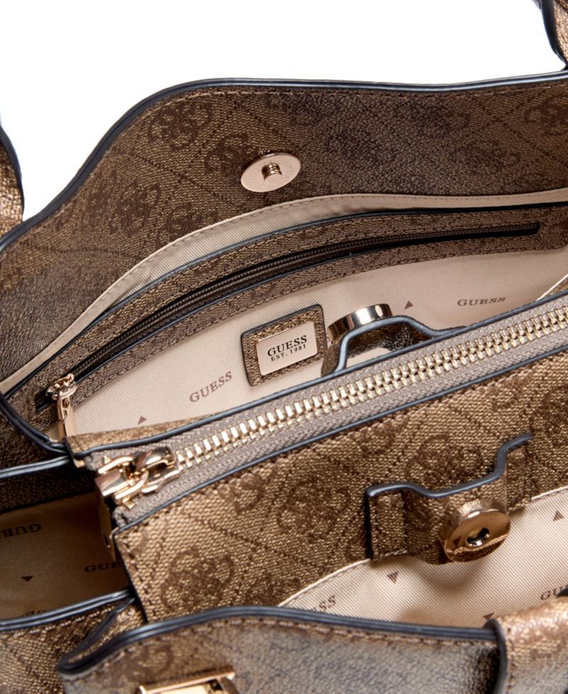Yvonne Logo Girlfriend Medium Satchel Handbag