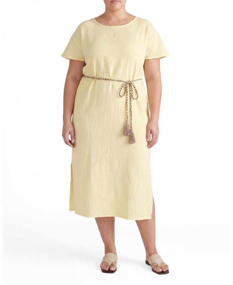 Plus Size Luxe Cotton Gauze Beach Dress
