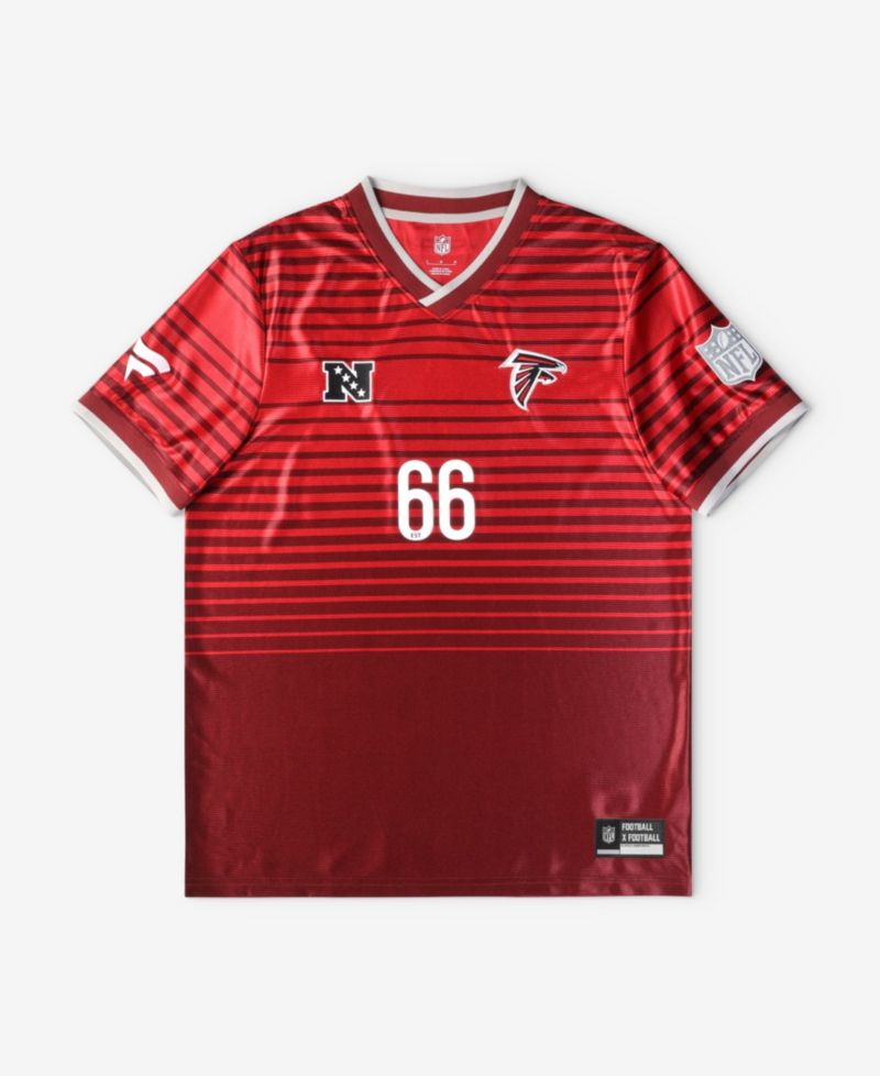 Big Boys and Girls Red Atlanta Falcons Football x Football V-Neck Fan Jersey